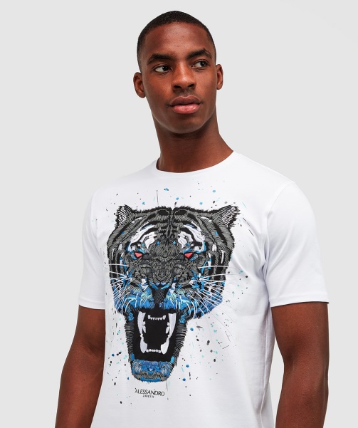 White Growler Paint T-Shirt - Alessandro Zavetti