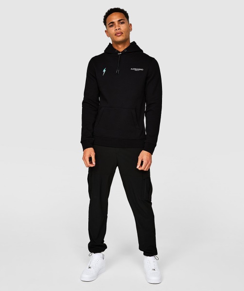 Alessandro Zavetti - Aztec Beam Back Logo Overhead Hoodie Jet Black