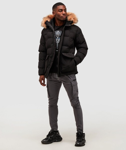 Black Leto 2.0 Puffer Parka Jacket - Alessandro Zavetti