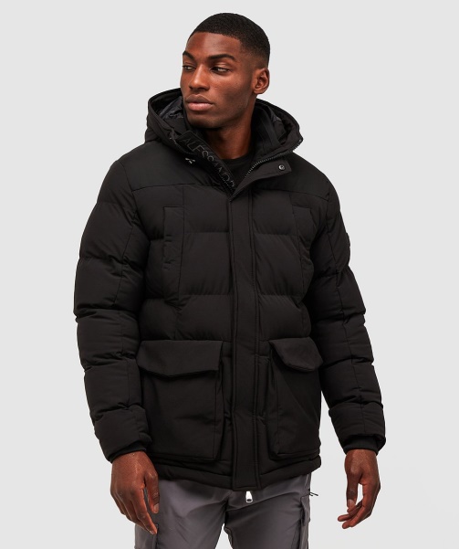 Black Leto 2.0 Puffer Parka Jacket - Alessandro Zavetti
