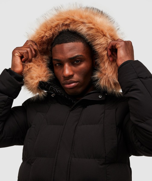 Black Leto 2.0 Puffer Parka Jacket - Alessandro Zavetti