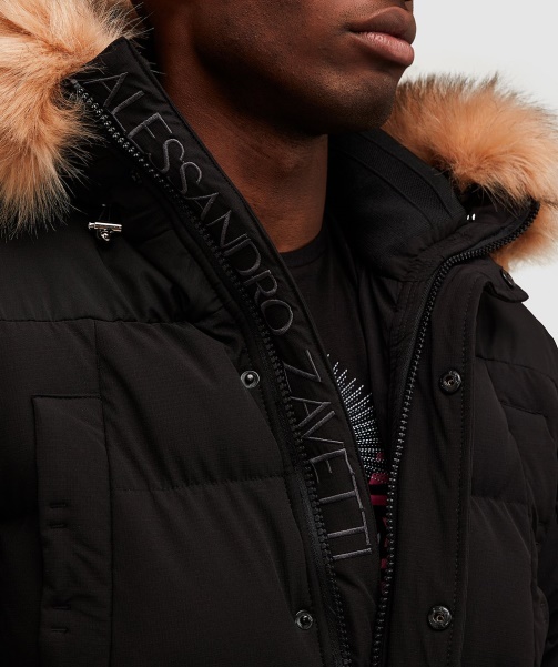 Black Leto 2.0 Puffer Parka Jacket - Alessandro Zavetti