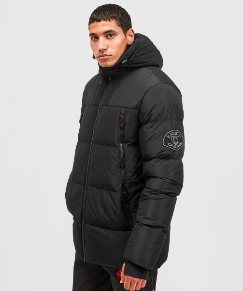 Black Alessandro Zavetti - Vamos Puffer Jacket