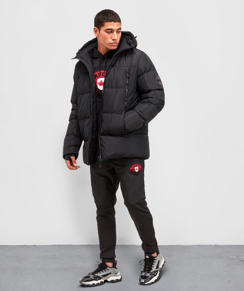 Black Alessandro Zavetti - Vamos Puffer Jacket
