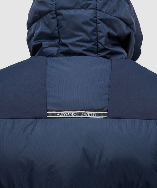 Torno Longline Puffer Jacket Navy - Alessandro Zavetti