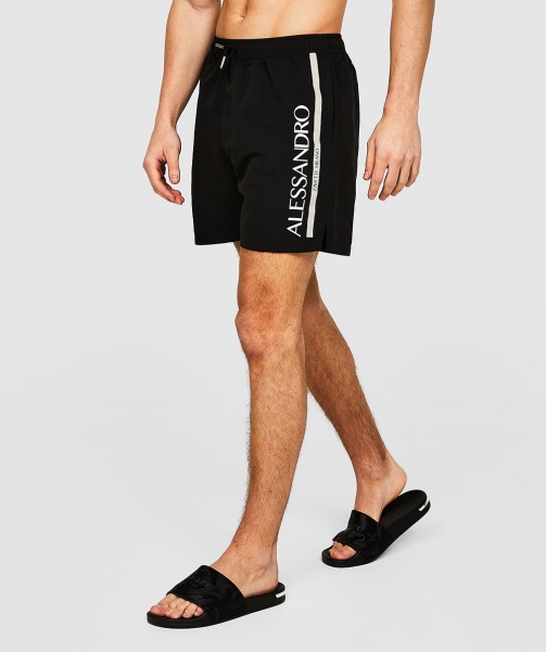 Black Merseo 2.0 Swim Short - Alessandro Zavetti