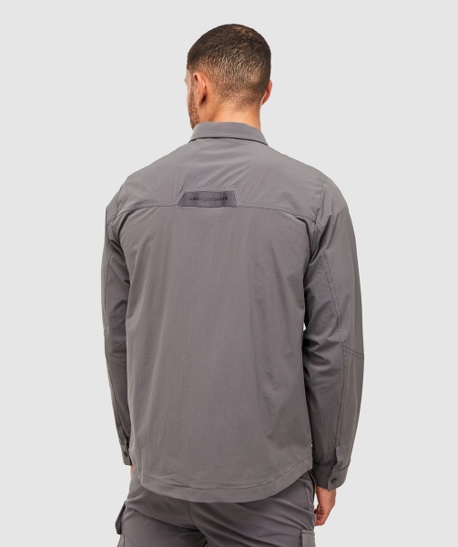 Charcoal Marcello Cargo Overshirt - Alessandro Zavetti