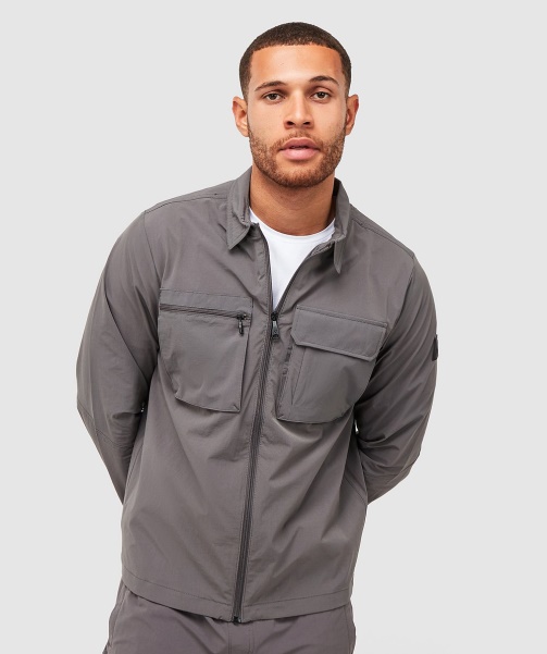 Charcoal Marcello Cargo Overshirt - Alessandro Zavetti