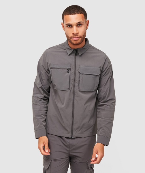 Charcoal Marcello Cargo Overshirt - Alessandro Zavetti