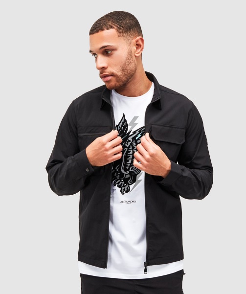 Charcoal Marcello Cargo Overshirt - Alessandro Zavetti