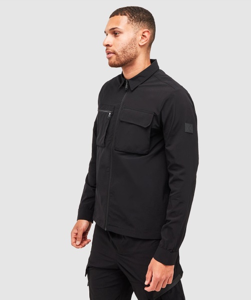 Charcoal Marcello Cargo Overshirt - Alessandro Zavetti