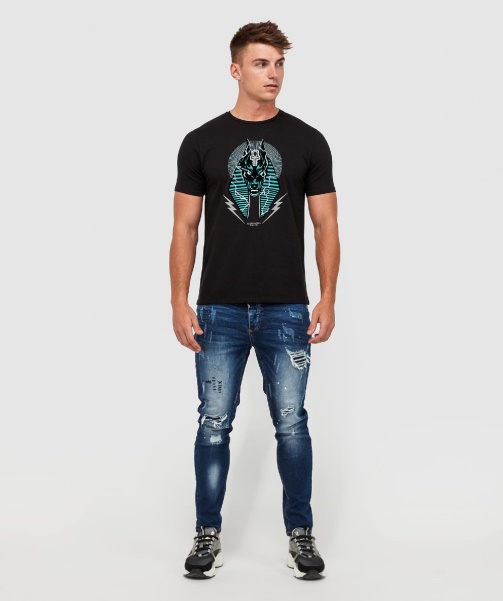 Anubis Lightning T-Shirt Alessandro Zavetti - Jet Black