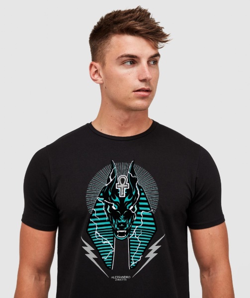 Anubis Lightning T-Shirt Alessandro Zavetti - Jet Black