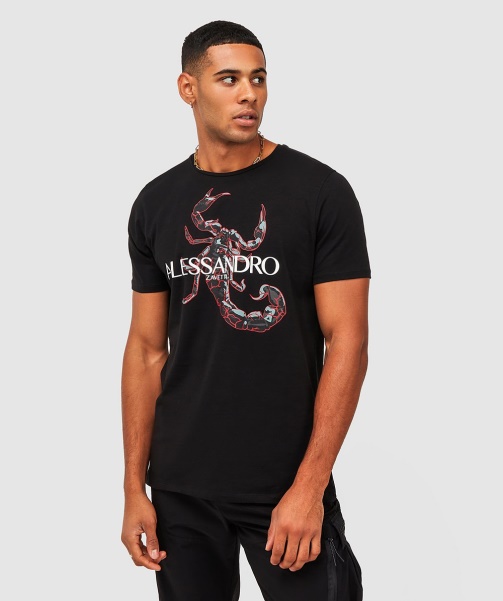 Jet Black Domitia T-Shirt - Alessandro Zavetti