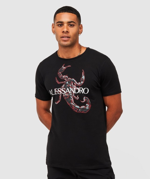 Jet Black Domitia T-Shirt - Alessandro Zavetti