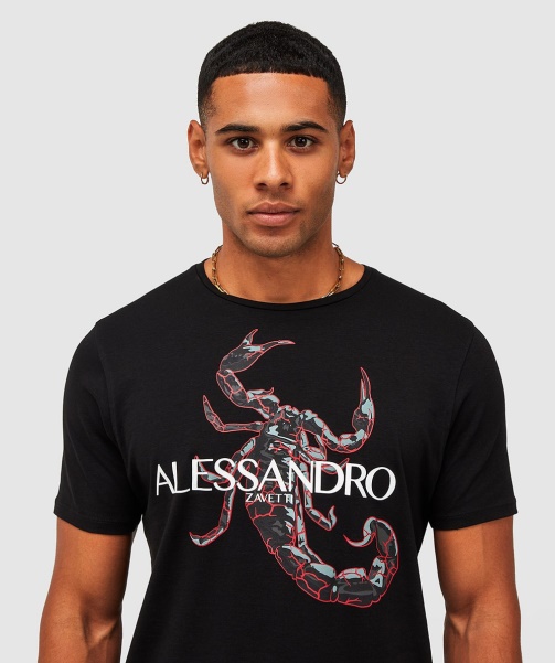 Jet Black Domitia T-Shirt - Alessandro Zavetti