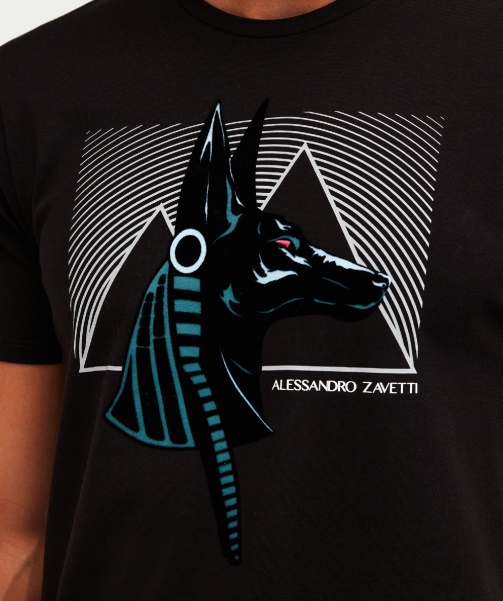 Black Anubis Profile T-Shirt - Alessandro Zavetti