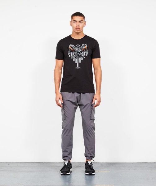 Aztec Stripe T-Shirt Alessandro Zavetti - Black