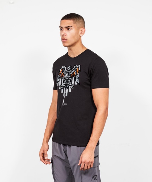 Aztec Stripe T-Shirt Alessandro Zavetti - Black
