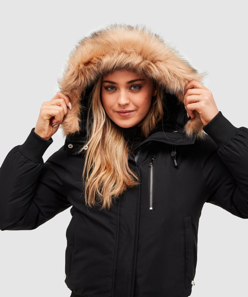 Womens Vittoria Bomber Jacket Black - Alessandro Zavetti