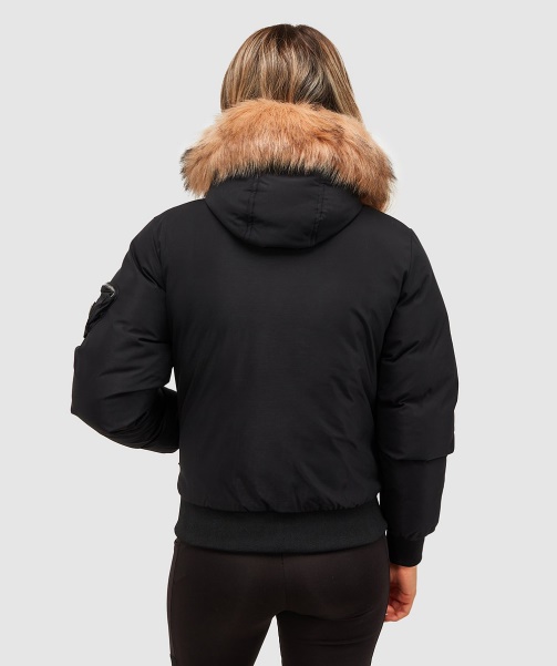 Womens Vittoria Bomber Jacket Black - Alessandro Zavetti