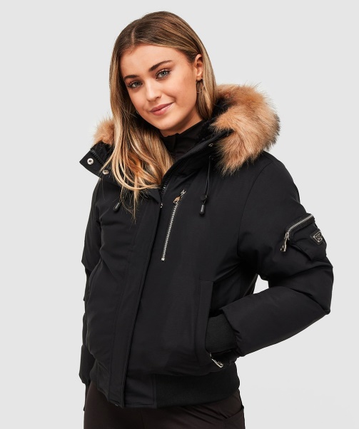 Womens Vittoria Bomber Jacket Black - Alessandro Zavetti