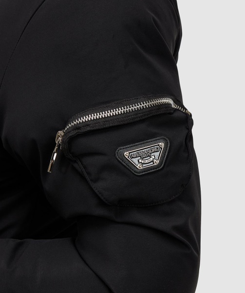 Womens Vittoria Bomber Jacket Black - Alessandro Zavetti