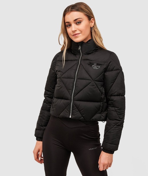 Black Alessandro Zavetti - Womens Della Diamond Puffer Jacket