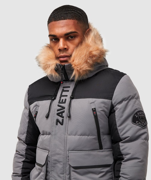 Alessandro Zavetti - Seton Bomber Puffer Jacket Grey
