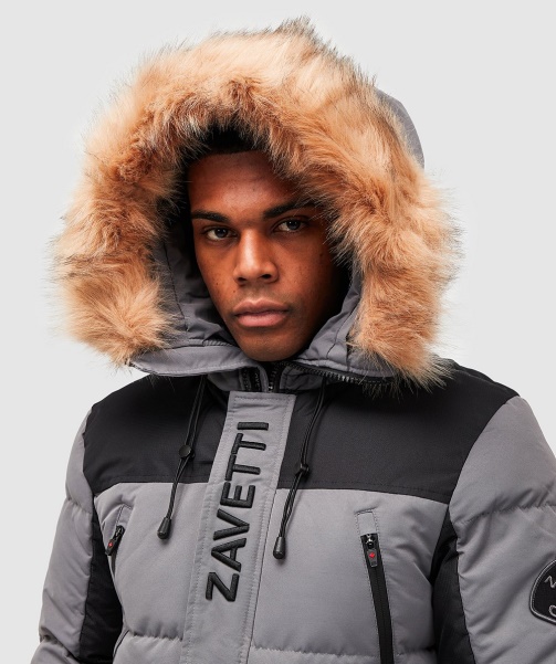 Alessandro Zavetti - Seton Bomber Puffer Jacket Grey