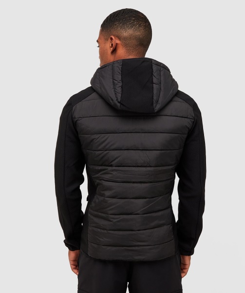 Jet Black Serzio 2.0 Hybrid Puffer Jacket - Alessandro Zavetti