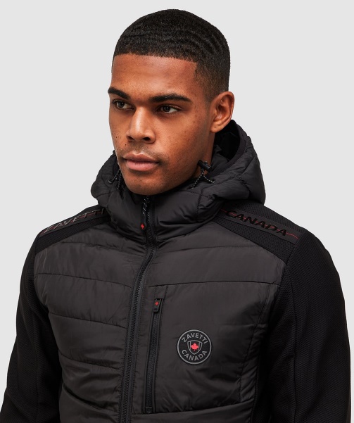 Jet Black Serzio 2.0 Hybrid Puffer Jacket - Alessandro Zavetti