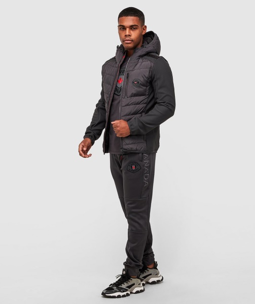 Jet Black Serzio 2.0 Hybrid Puffer Jacket - Alessandro Zavetti