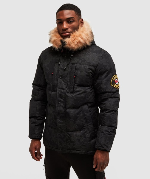 Jet Black Oshawa 2.0 Reflective Puffer Parka Jacket - Alessandro Zavetti