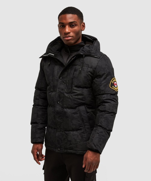 Jet Black Oshawa 2.0 Reflective Puffer Parka Jacket - Alessandro Zavetti