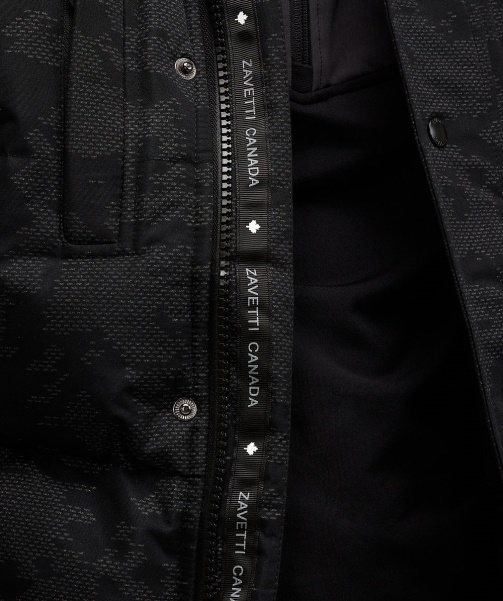 Jet Black Oshawa 2.0 Reflective Puffer Parka Jacket - Alessandro Zavetti