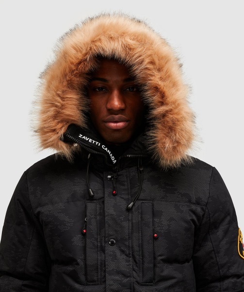 Jet Black Oshawa 2.0 Reflective Puffer Parka Jacket - Alessandro Zavetti