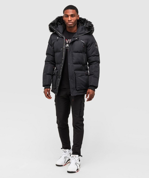 Orford Puffer Parka Jacket Black - Alessandro Zavetti