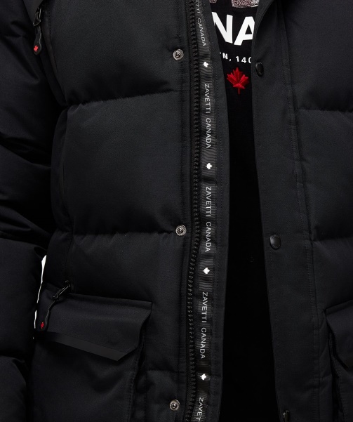 Orford Puffer Parka Jacket Black - Alessandro Zavetti