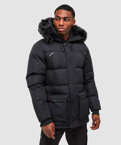 Orford Puffer Parka Jacket Black - Alessandro Zavetti
