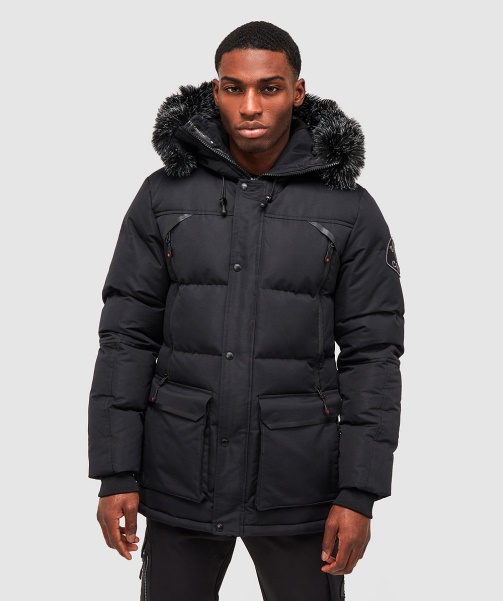 Orford Puffer Parka Jacket Black - Alessandro Zavetti