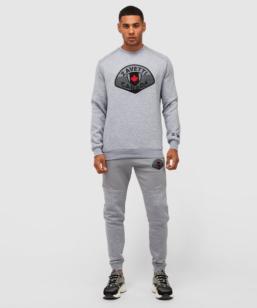 Grey Marl Botticini 2 Tone Sweatshirt - Alessandro Zavetti