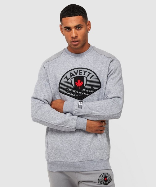 Grey Marl Botticini 2 Tone Sweatshirt - Alessandro Zavetti