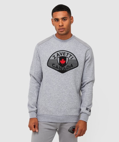 Grey Marl Botticini 2 Tone Sweatshirt - Alessandro Zavetti