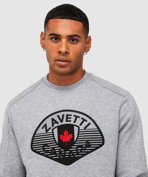Grey Marl Botticini 2 Tone Sweatshirt - Alessandro Zavetti