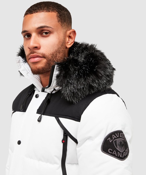 White Orford Puffer Parka Jacket - Alessandro Zavetti