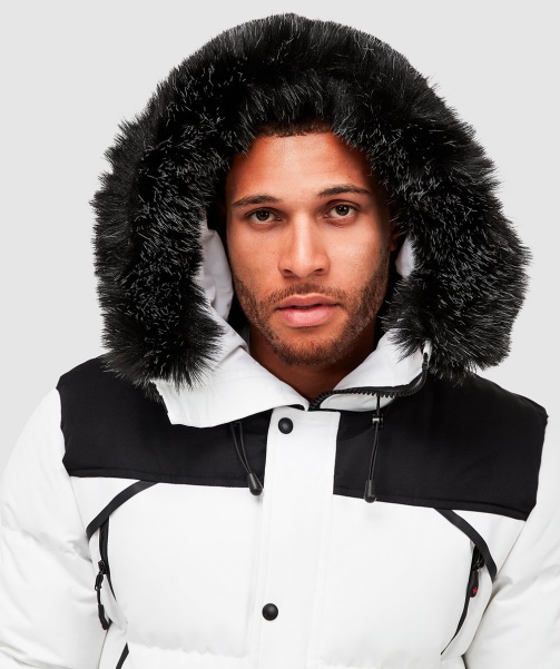 White Orford Puffer Parka Jacket - Alessandro Zavetti