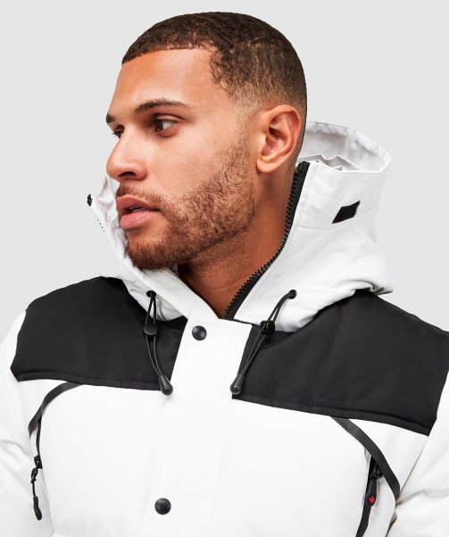 White Orford Puffer Parka Jacket - Alessandro Zavetti