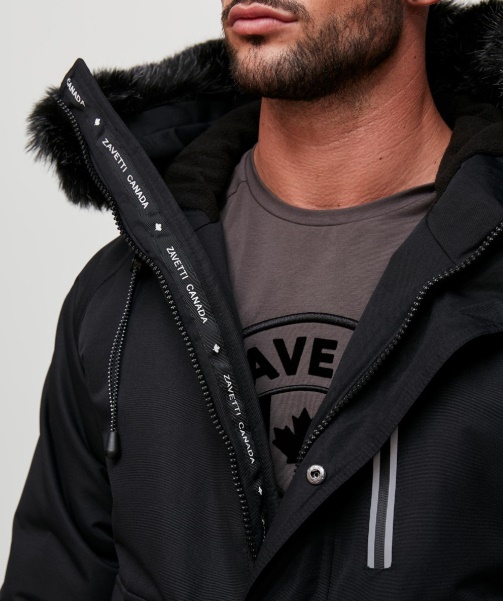 Alessandro Zavetti - Obella Reflective Trim Parka Black