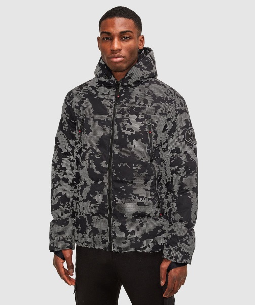 Alessandro Zavetti - Jet Black Malvini 2.0 Reflective Puffer Jacket